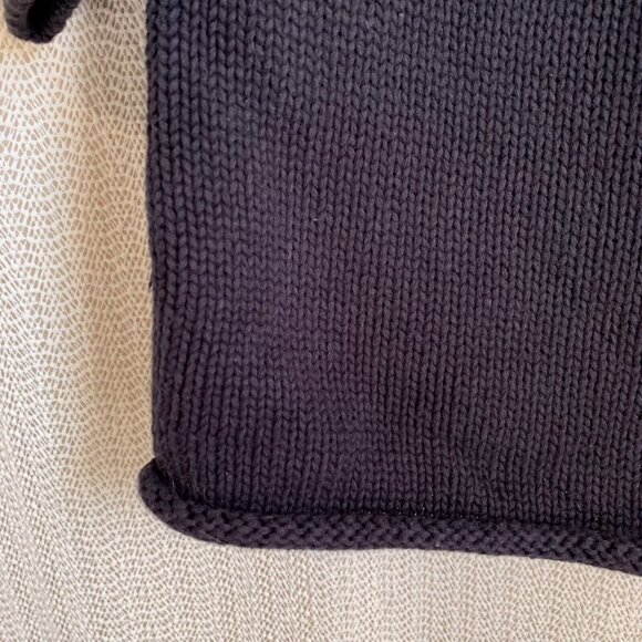 J. Jill Women’s Tunic Sweater Size XS Black Knit Ruffle Dark Academia Feminine - Picture 5 of 10
